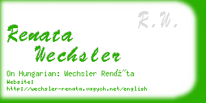 renata wechsler business card